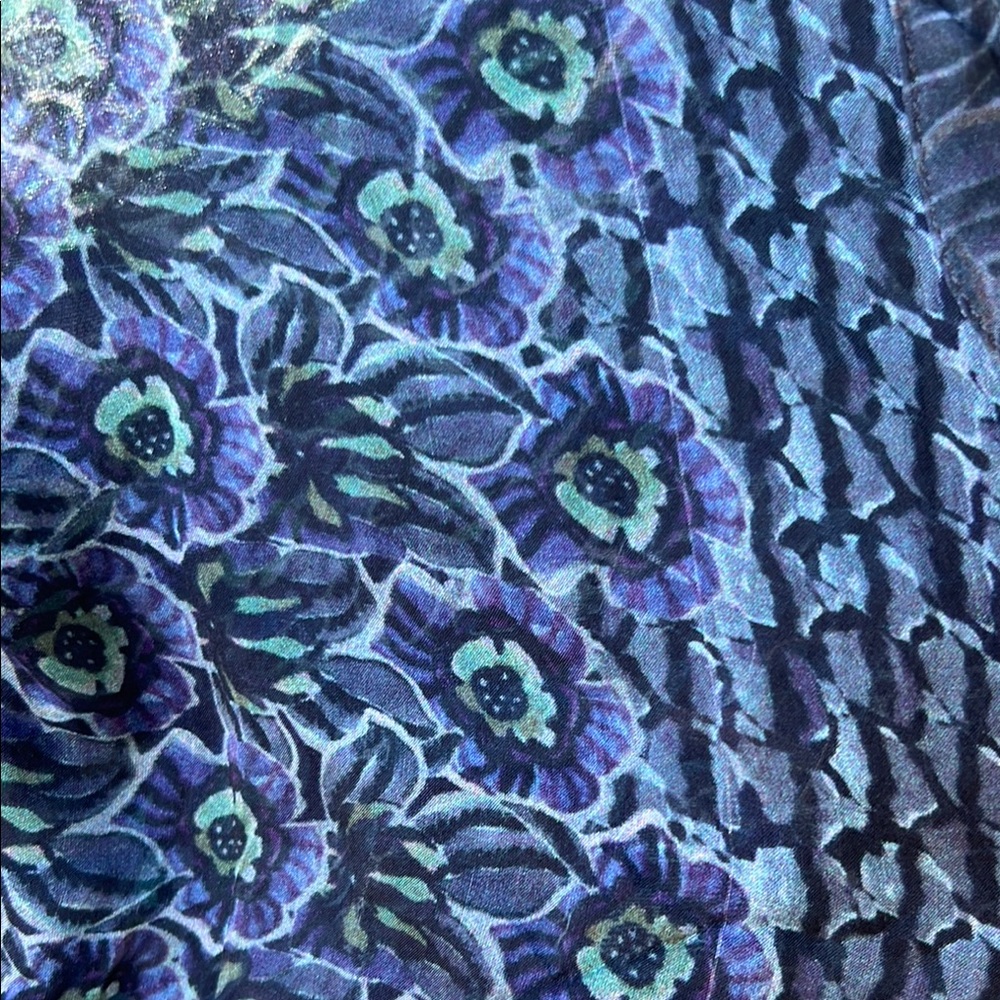 Johnny Was Floral Silk Tunic Sz XS - Picture 3 of 6